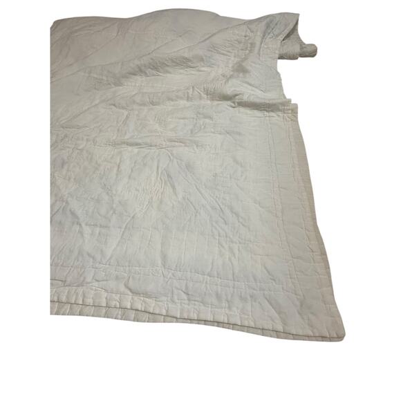 Vintage Handmade Quilt Star Patchwork Flying Geese Border cottage - see flaws - Picture 3 of 12